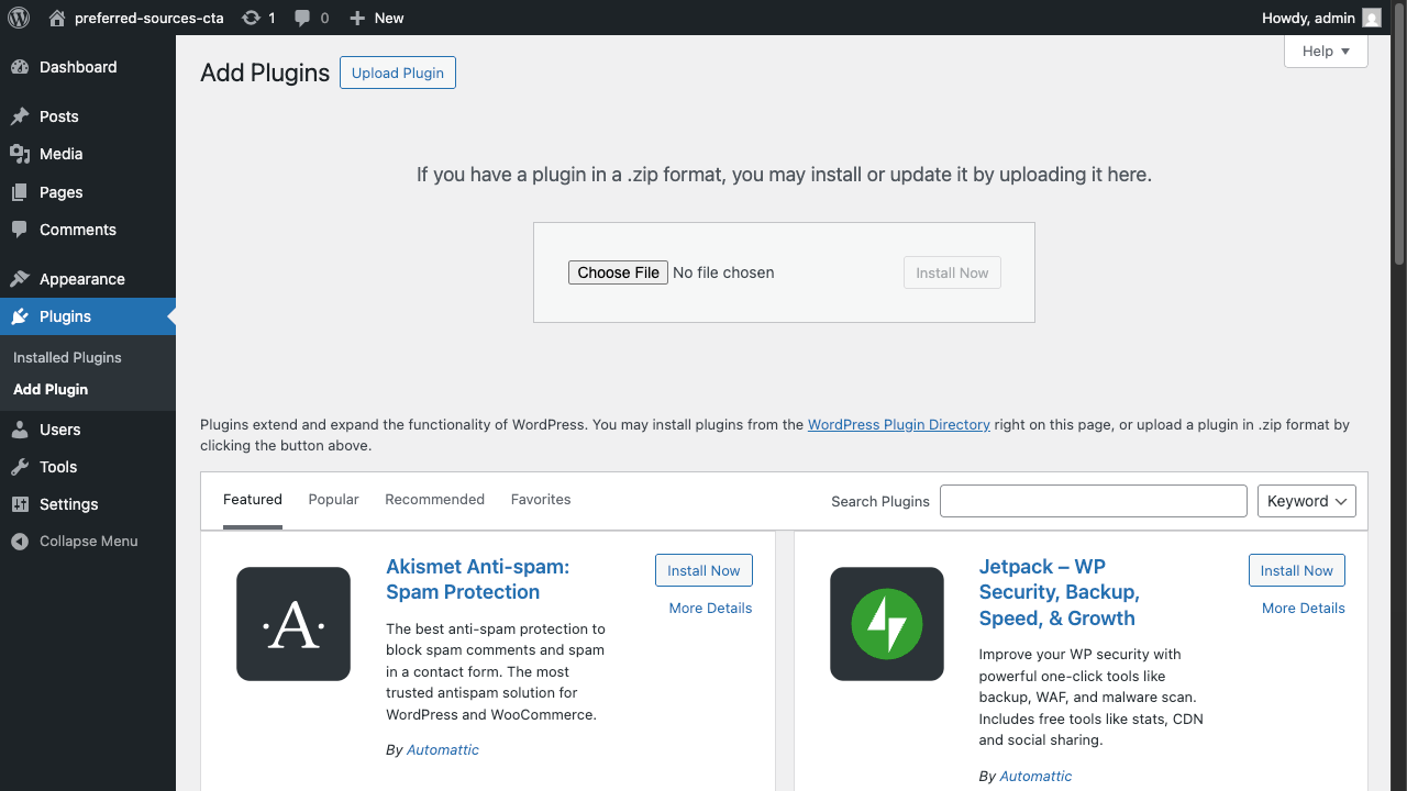 How to install a custom plugin